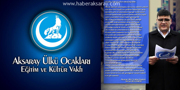 Aksaray Ülkü Ocakları’ndan sert açıklama!