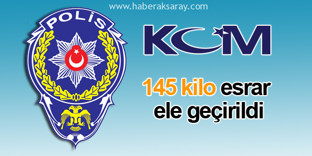 Minibüste 145 kilo esrar ele geçirildi