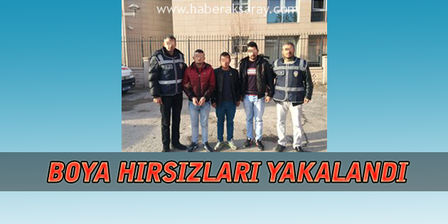 Boya hırsızları kıskıvrak yakalandı