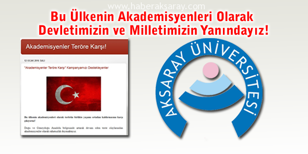 ‘Akademisyenler Teröre Karşı’ bildirisine ASÜ’den yoğun destek