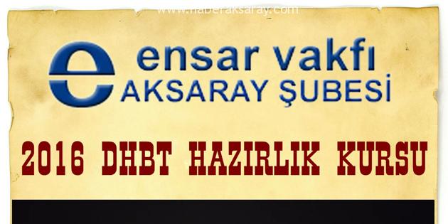 Ensar Vakfı’nda DHBT Hazırlık Kursu açılıyor