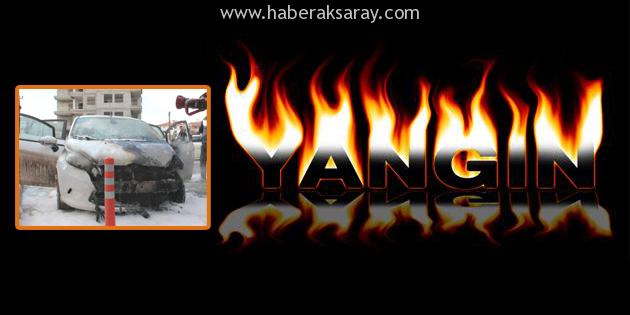 Park halindeki otomobil yandı!