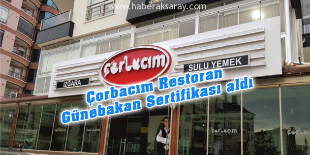 Çorbacım Restoran Günebakan Sertifikası aldı