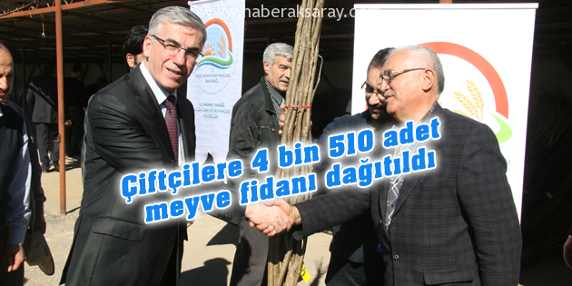 Çiftçilere 4 bin 510 adet meyve fidanı dağıtıldı