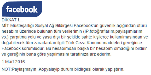 Facebook’ta hızla yayılan yanlış!
