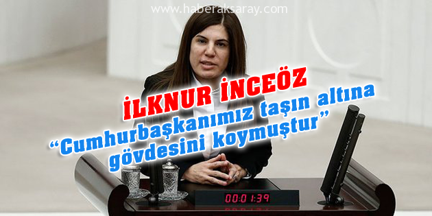 Cumhurbaşkanımız elini değil gövdesini taşın altına koymuştur