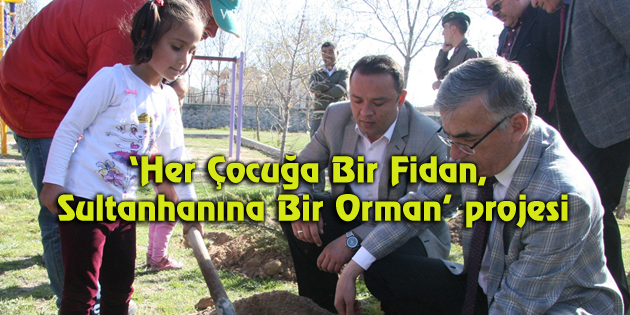 Sultanhanı Belediyesi öğrencilere 10 bin fidan dağıttı