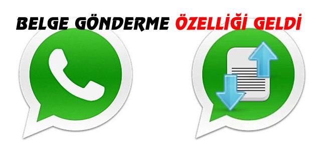 WhatsApp’a belge gönderme özelliği geldi