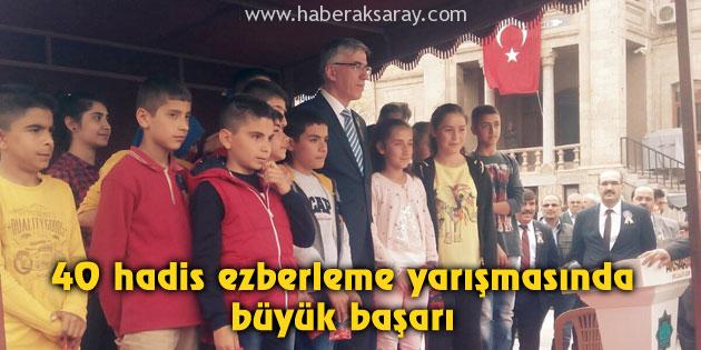 40 hadis ezberleme yarışmasında büyük başarı
