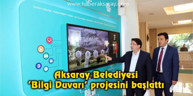 Aksaray Belediyesi ‘Bilgi Duvarı’ projesini başlattı