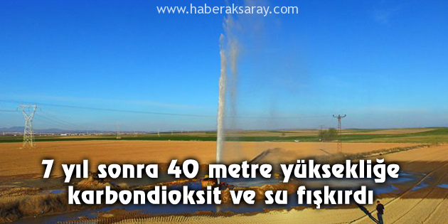 Kuyudan karbondioksit ve su fışkırdı