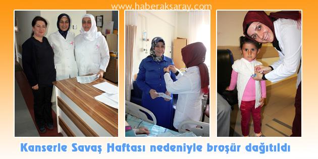 Kanserle Savaş Haftası nedeniyle broşür dağıtıldı