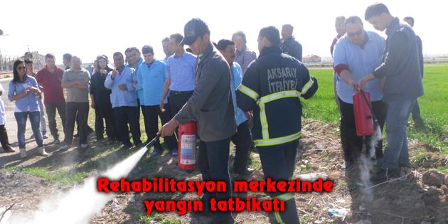 Rehabilitasyon merkezinde yangın tatbikatı
