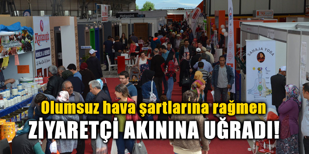 Olumsuz hava şartlarına rağmen Aksaray fuara koştu