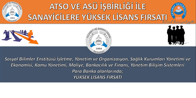 ATSO üyelerine Yüksek Lisans fırsatı