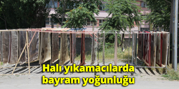 Halı yıkamacılarda bayram yoğunluğu