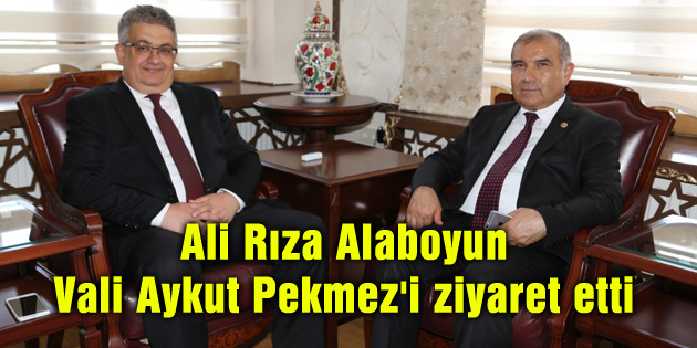 Ali Rıza Alaboyun Vali Aykut Pekmez’i ziyaret etti
