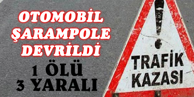 Otomobil şarampole devrildi: 1 ölü, 3 yaralı