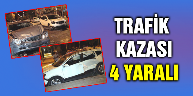 3 aracın çarpıştığı kazada 4 kişi yaralandı