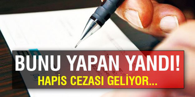 Karşılıksız çeke hapis cezası