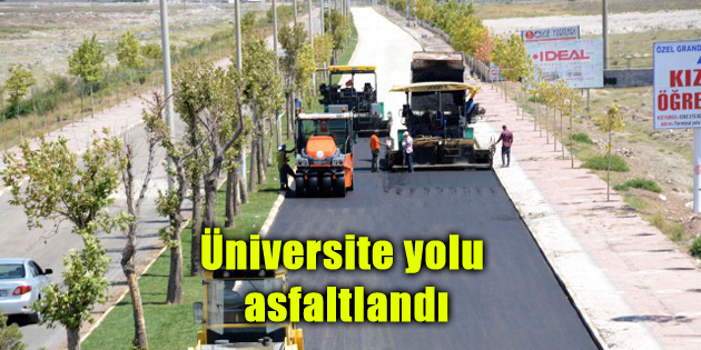 Üniversite yolu asfaltlandı