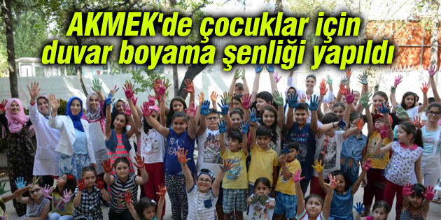 AKMEK’de çocuklar için duvar boyama şenliği yapıldı