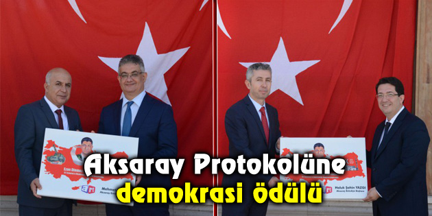 Aksaray Protokolüne demokrasi ödülü