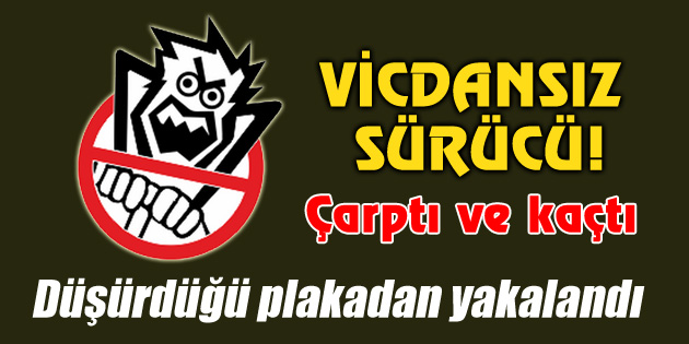 Yayaya çarpıp kaçtı, düşen plakadan yakalandı
