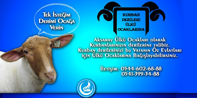 Kurban derileri Ülkü Ocakları’na