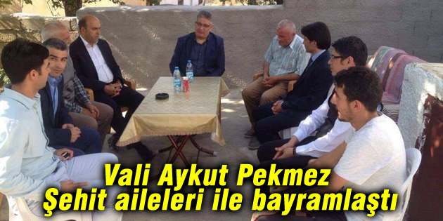 Vali Aykut Pekmez Şehit aileleri ile bayramlaştı