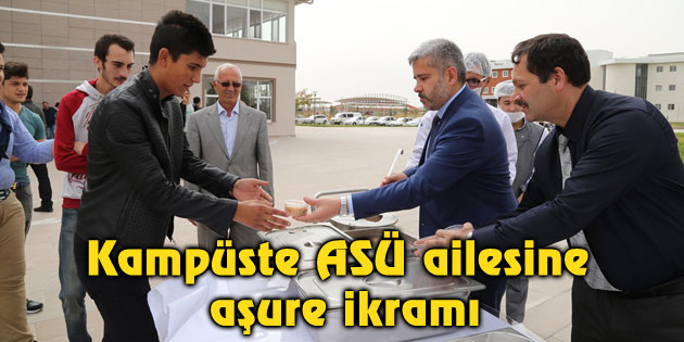 Kampüste ASÜ ailesine aşure ikramı