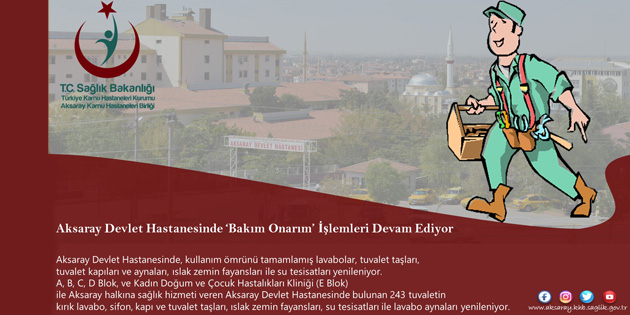 Devlet Hastanesi’nde bakım-onarım işlemleri devam ediyor