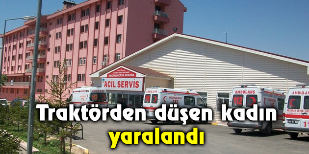 Traktörden düşerek yaralandı