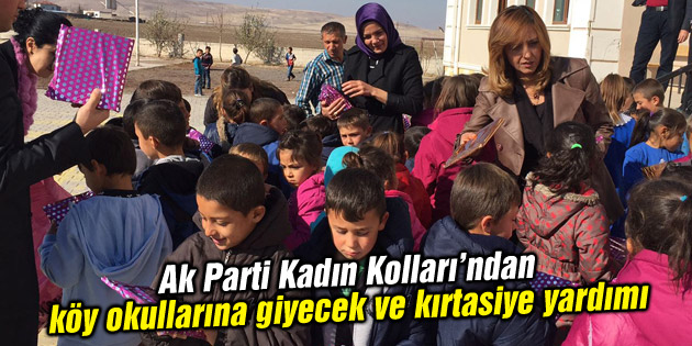 Ak Parti Kadın Kolları’ndan giyecek ve kırtasiye yardımı
