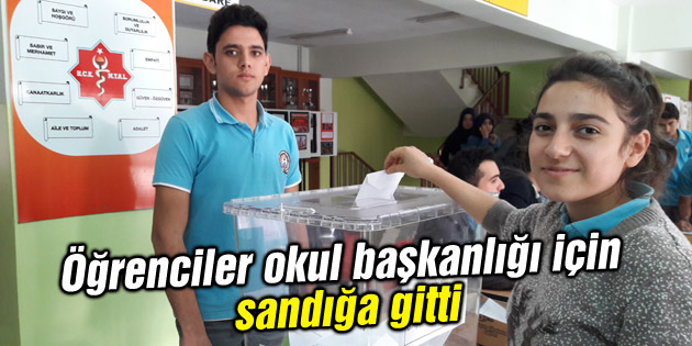 Aksaray’da öğrenciler okul başkanlığı için sandığa gitti