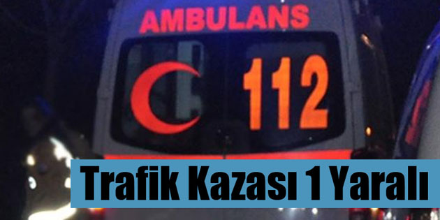 Trafik kazasında 1 kişi yaralandı