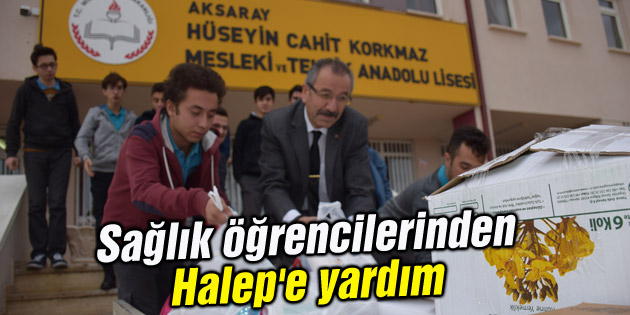 Sağlık öğrencilerinden Halep’e yardım