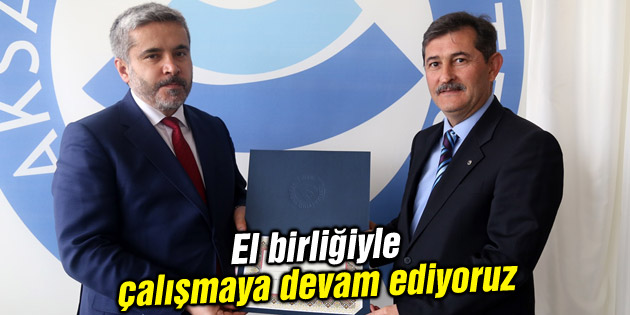 Rektör Şahin: El birliğiyle çalışmaya devam ediyoruz