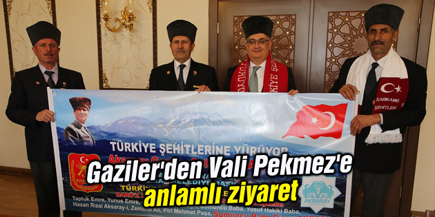 Gaziler’den Vali Aykut Pekmez’e anlamlı ziyaret