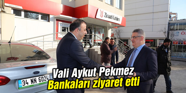 Vali Aykut Pekmez Bankaları ziyaret etti