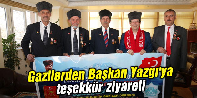 Gazilerden Başkan Yazgı’ya teşekkür ziyareti
