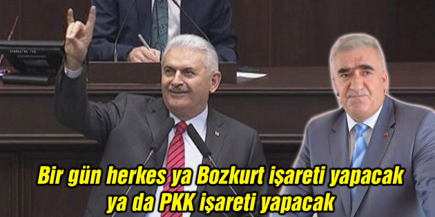 Bir gün herkes ya Bozkurt işareti yapacak ya da PKK işareti yapacak