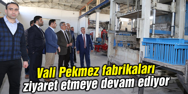 Vali Pekmez fabrikaları ziyaret etmeye devam ediyor