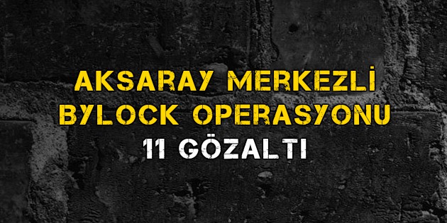 Aksaray merkezli ByLock operasyonu: 11 gözaltı