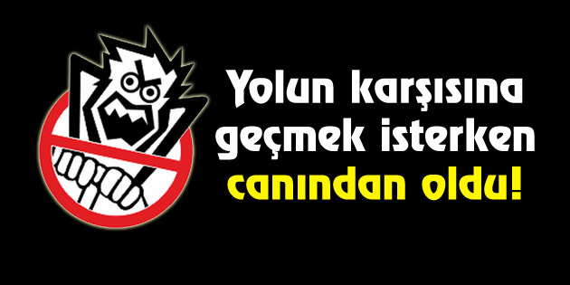Yolun karşısına geçmek isterken canından oldu!