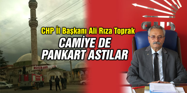 Camide ‘evet’ pankartı