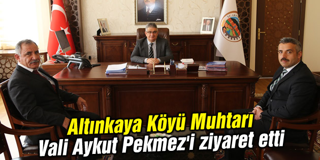 Altınkaya Köyü Muhtarı Vali Aykut Pekmez’i ziyaret etti