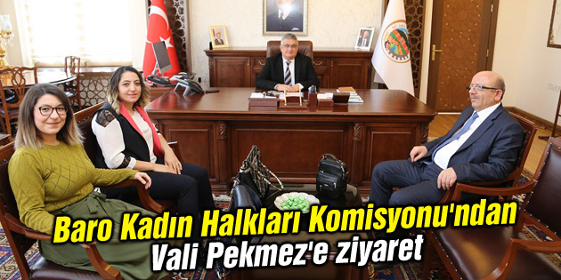 Aksaray Barosu Kadın Halkları Komisyonu’ndan Vali Pekmez’e ziyaret