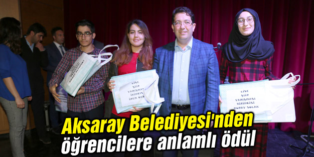 Aksaray Belediyesi’nden öğrencilere anlamlı ödül