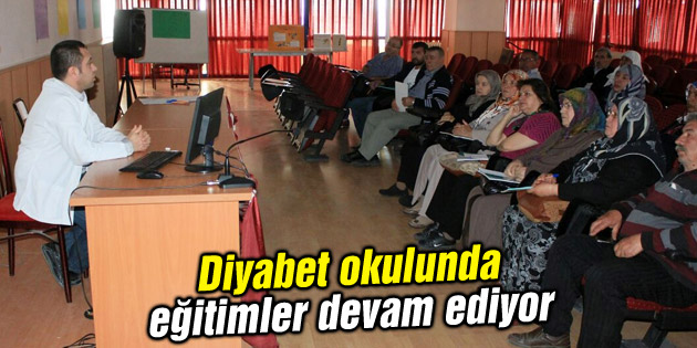 Diyabet okulunda eğitimler devam ediyor